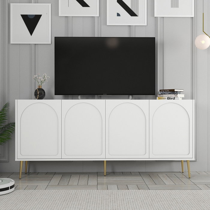 Hanah Home Lyon 80 Consola Blanco y Dorado